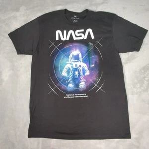 NASA Shirt Mens Medium Black Graphic Cotton Hyper Space Short Sleeve Elon NWT - Picture 1 of 7