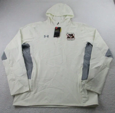 NUEVO CON ETIQUETAS Chaqueta Under Armour Para Hombres Mediana Sudadera con Capucha Marfil Heatgear Cremallera Entrenamiento Suéter M Foto 1 de 4