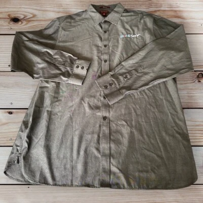 Camisa de Vestir Red House Para Hombres 2xl Mobil Oil Mobilserv Logo Gris Calce Ajustado Gas Racing Foto 1 de 4