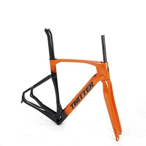 700*40C Carbon Fiber AERO Gravel Road Bike Frameset Cyclocross Bike Frame - Picture 1 of 31