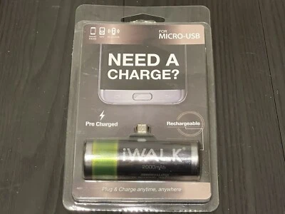 Cargador iWalk Portátil Micro USB ULTRA DELGADO USB-B LÁPIZ LABIAL BOLSILLO TAMAÑO NUEVO Foto 1 de 4
