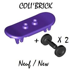 Lego 42511c01 - 1x planche à roulette / minifig skateboard - Dark Purple - NEUF