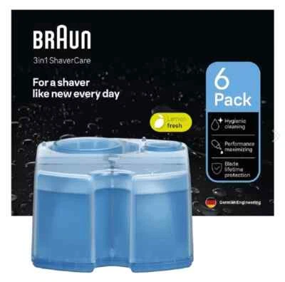 BRAUN 6 Cartucce Ricarica Liquido Stazione Pulizia Clean&Charge Clean&Renew - Immagine 1 di 4