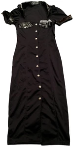 LEG AVENUE Black Police LT. Lockdown Costume Long Dress Cosplay Small Medium MD - Picture 1 of 3