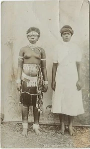 DER UNTERSCHIED, ETHNISCHER WEIBLICHER AKT - Südafrika Postkarte  - Bild 1 von 2