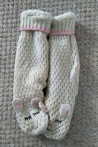 JANE And BLEECKER Slipper Socks Non Skid Sole Fleece Lined Warm Winter  - Picture 1 of 8