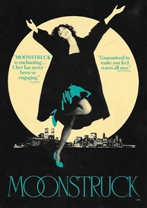 Cher MOONSTRUCK  1987 Australian Cinema Promo Flyer x 2 - FREE POST - Picture 1 of 2