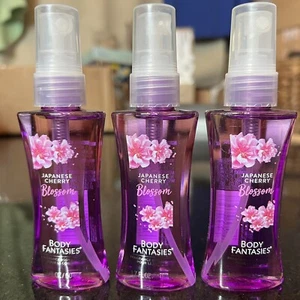 3 Pk Japanese Cherry Blossom by Body Fantasies 1.7oz Body Spray Mist Fragrance - Picture 1 of 2