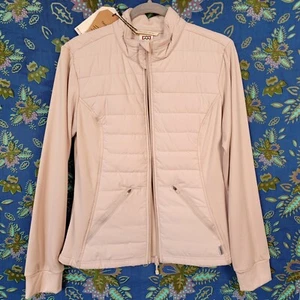Avalanche Outdoor Supply Reflective Quilted Jacket Pockets Full Zip Large Beige - Picture 1 of 20