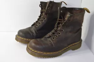 Dr. Martens 1460 Vintage Made In England Lace Up Leather Brown Boots Womens 6 - Picture 1 of 5