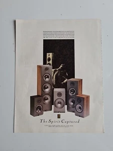 Acoustic Research Spirit Captured Hi Fi Speakers  1990 ADVERT POSTER ART 9X11.8" - Picture 1 of 1