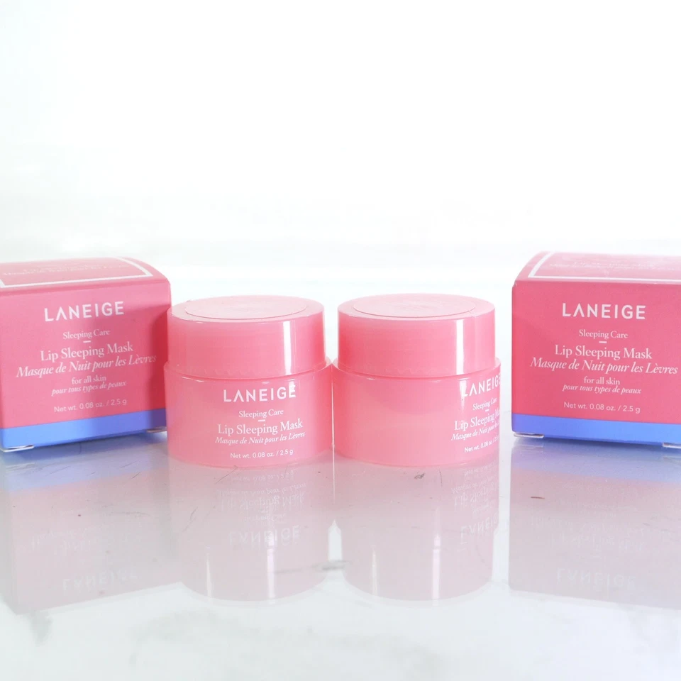 2 LANEIGE MINI MÁSCARA PARA DORMIR LABIAL - 0,08 oz./2,5 g ea Deluxe muestra/viaje Foto 1 de 1