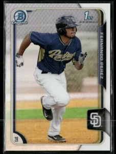 2015 Bowman Chrome Refractor Prospect #BCP9 Fernando Perez Padres 218/499 - Picture 1 of 2
