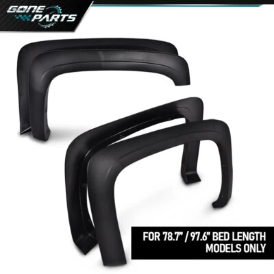 4PC Factory Style Fender Flares Fit For 07-13 Chevy Silverado 1500/2500HD/3500HD Foto 1 de 4