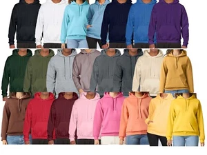 Gildan SoftStyle Midweight Hooded Sweatshirt Long Sleeve Hoodie S-5XL - Picture 1 of 27