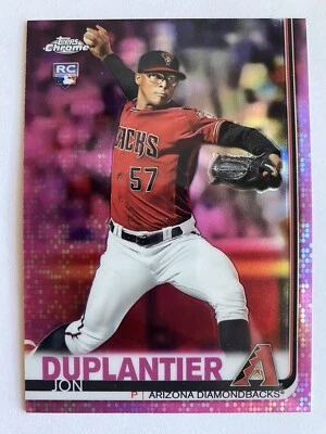 2019 Topps Chrome Pink Refractor #19 Jon Duplantier RC - Image 1 of 2