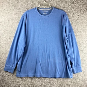 Saddlebred Mens Crew Neck Long Sleeve Casual Pullover T Shirt Size 2XL Blue - Picture 1 of 9