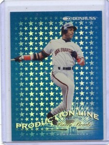 1997 DONRUSS #3 BARRY BONDS PRODUCTION LINE "BLUE" #549/1031 SF GIANTS 061323