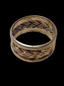 BEAUTIFUL 925 STERLING SILVER BAND RING SIZE 10.5 6.3g - Picture 1 of 8