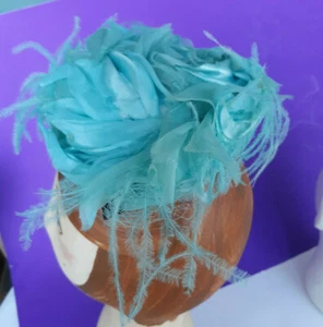 Splendid Shag and Feather Vintage Hat Very Small Size Pretty Blue - Picture 1 of 6
