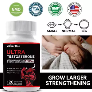 ULTRA Testosterone Booster Capsules - Libido, Energy, Muscle Growth Enhancer - Picture 1 of 9