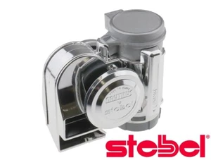 Stebel Nautilus Compact 24V Electropneumatic Van Truck Horn In Chrome - Picture 1 of 7