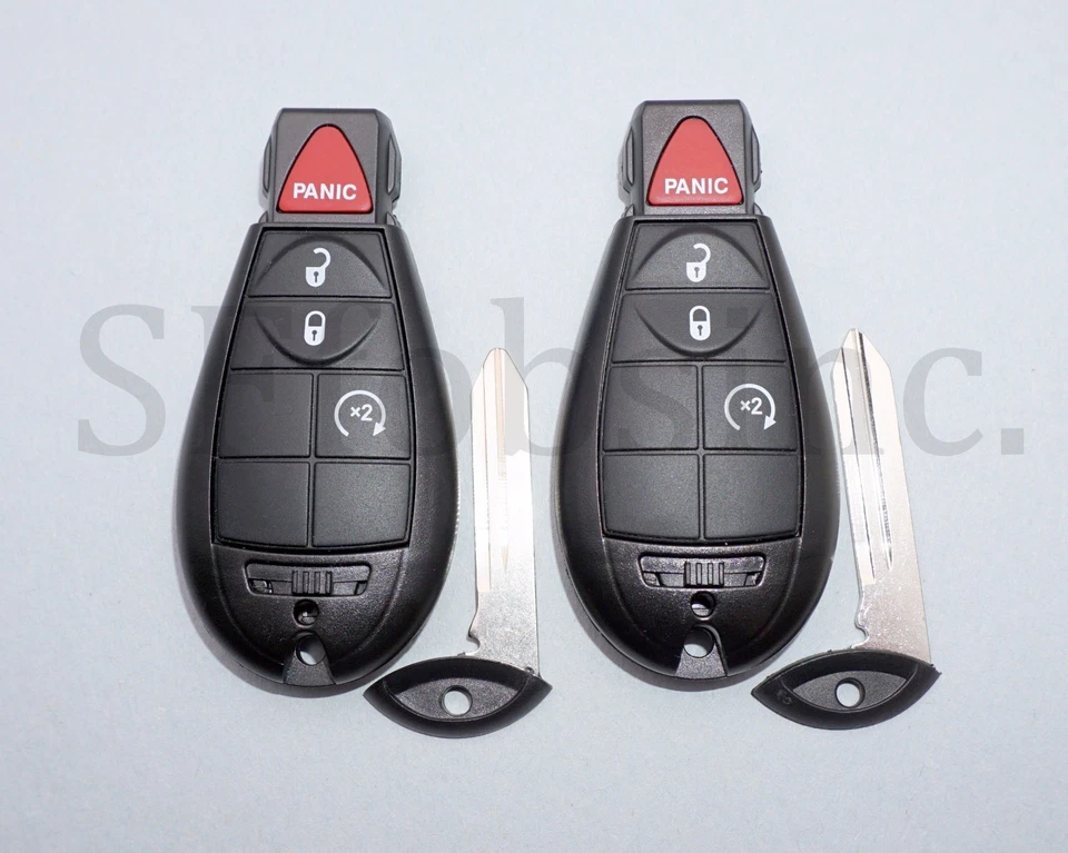 NEW PAIR FOR 09-10 DODGE RAM 1500 2500 3500 REMOTE START KEYLESS FOB FOBIK - Image 1 of 1