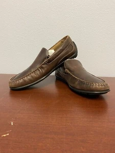 ECCO Men’s Dallas Brown Slip-on Leather Loafers Driving Moccasin Size 13 / 47 EU - Picture 1 of 11