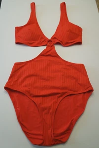 NUEVO TRAJE DE BAÑO AMERICANO EAGLE AERIE GRANDE 1 PIEZA ROJO COBERTURA COMPLETA, LADOS RECORTADOS - Imagen 1 de 8