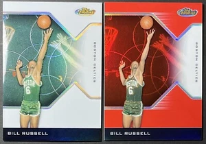 ( 2LOT ) Bill Russell 2004-05 Topps Finest 147 Refractor /249 Red /149 Celtics - Picture 1 of 5