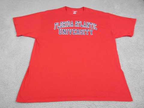 FAU Owls Shirt Mens Adult 2XL XXL Red Florida Atlantic Football Champion Cover