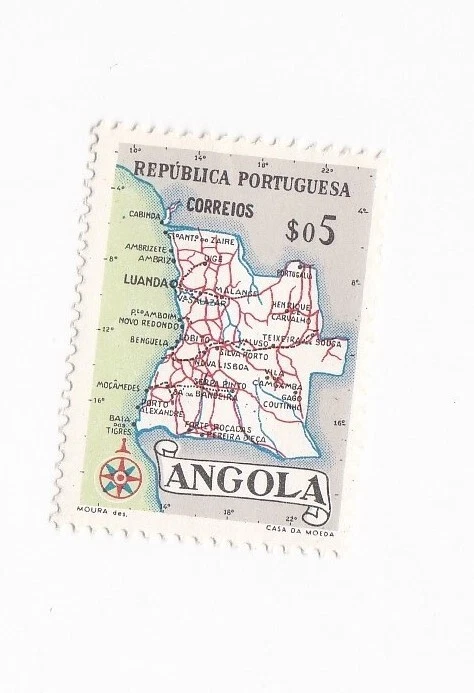 Estampilla postal vintage de Angola República Portuguesa anterior a 1970 $o5 Foto 1 de 1