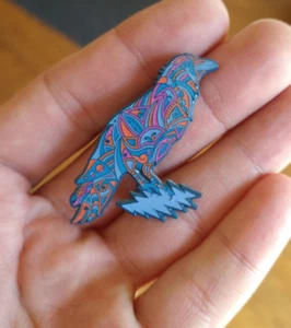 Sunshine Jam Designs Crow Pin - Supernova LE /35 **Sold Out, Rare** - Picture 1 of 2