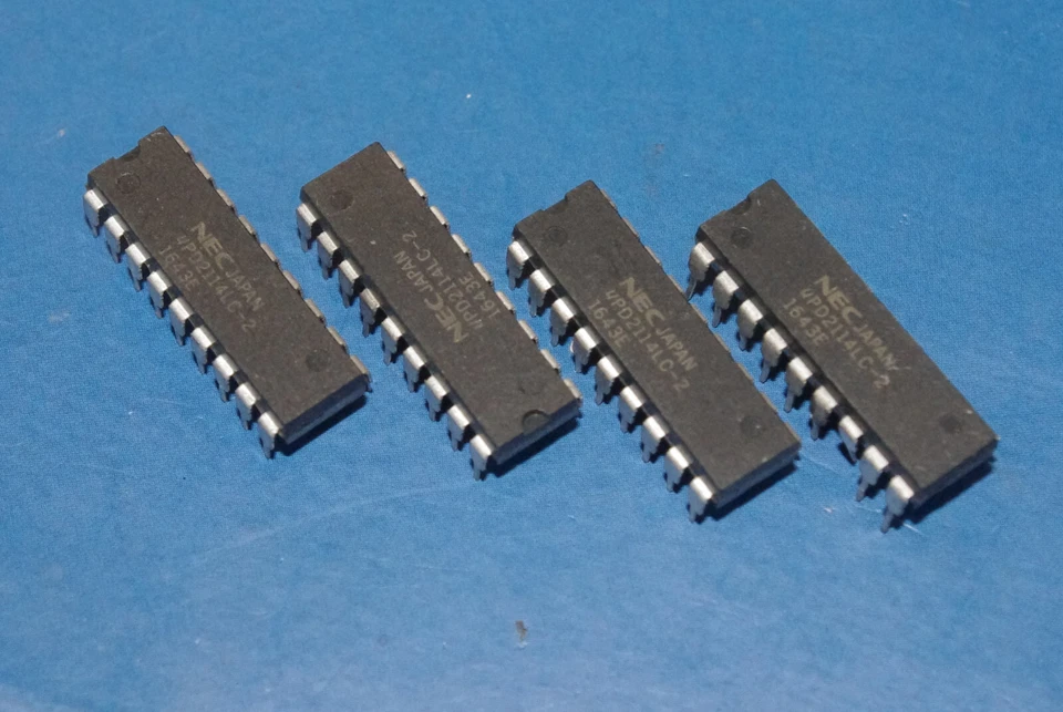 NEC uPD2114LC-2 - SRAM IC - 1Kx4 - SRAM - DIP18 - 4 Stück