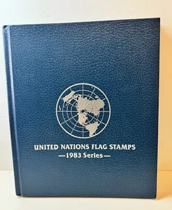 United Nations Flag Stamps 1983 Series - Hard Book Cover - 16 Member Nations - Picture 1 of 9