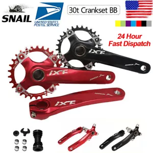 IXF 30T 104bcd CNC MTB Bike Crankset BB Narrow Wide Chainring 170mm Single Crank - Picture 1 of 18