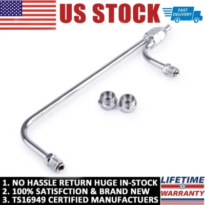 Línea de combustible cromada de doble alimentación para carburador Holley 4150 doble bomba manguera 3/8 SBC Foto 1 de 4