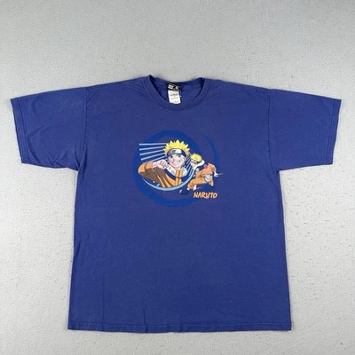 Vintage 2002 Naruto Anime T Shirt Men’s XL Blue Manga Shonen Jump Sasuke Viz - Image 1 of 4