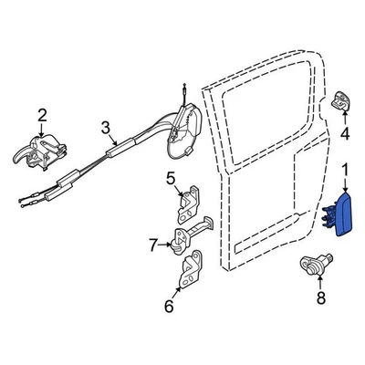 For Nissan Pathfinder 11-12 Nissan Front Left Outer Exterior Door Handle - Image 1 of 2