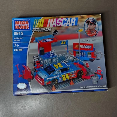 Mega Bloks NASCAR Jeff Gordon Pit Stop Set 9915 New Sealed 200 Pcs Probuilder - Image 1 of 4