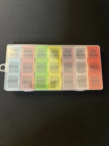 7 Day Pill Organizer Box Three-times-a-day - Picture 1 of 4