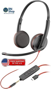 Plantronics Blackwire C3220 USB Wired Headset – Noise-Canceling Mic – Clear Audi - Afbeelding 1 van 6
