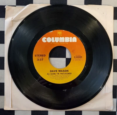 All Along The Watchtower / Sad And Deep As You 7" 45 by Dave Mason vinyl 1977 VG - Image 1 of 2