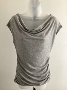 The Limited graue geraffte Bluse mit drapiertem Ausschnitt (Damen Small) - Bild 1 von 7