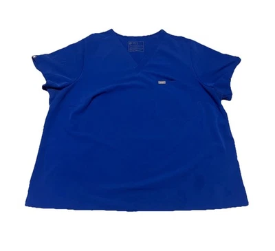 FIGS Women’s Catarina One Pocket Scrub Top Blue Technical 1SW100003 5XL READ - Image 1 of 4
