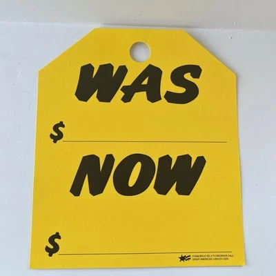 Car Sales Mirror Hanger Was/Now Signs - Image 1 of 4