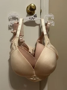 GLORIA VANDERBILT Women's Bras Size 36DD Full Figure Wire Free Lt Beige Pink  - Picture 1 of 5