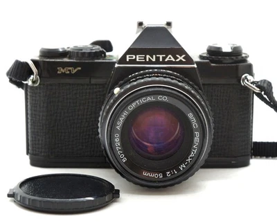 Cuerpo de cámara SLR Asahi Pentax MV 35mm solo obturador funciona excelente Foto 1 de 4