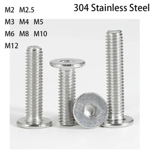 304 Stainless Steel Flat Head Socket Cap Screws (Set) Metric M2 M2.5 M3 M4 M5 M6 - Picture 1 of 5