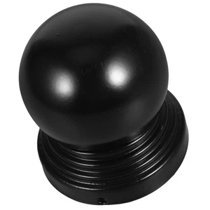 Tapas de poste de valla negras con cúpula de bola decorativa para postes de metal - Imagen 1 de 12